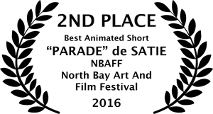 Best Animated Short 2nd Place; 1st North Bay Art & Film Festival (NBAFF),
